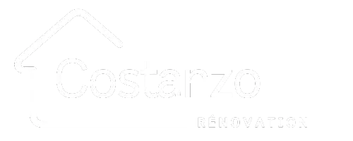 logo entreprise costanzo rénovation de couleur blanc