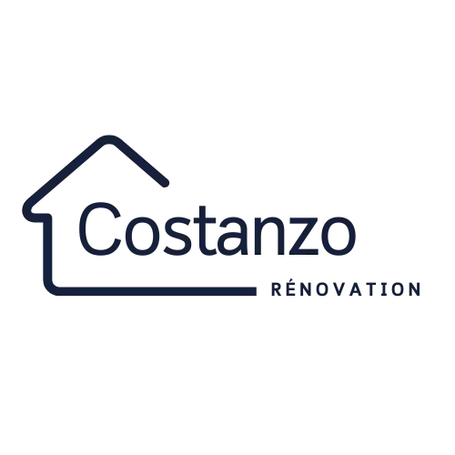 logo entreprise costanzo rénovation de couleur bleu